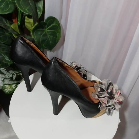 Women's Platform Peep-Toe High-Heeledeeled Shoes - Picture 6 of 6